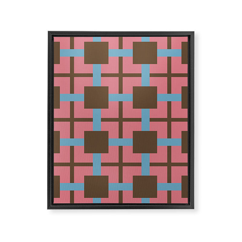 Geometric Warm Revival Block Framed Canvas Print Gallery Image 8