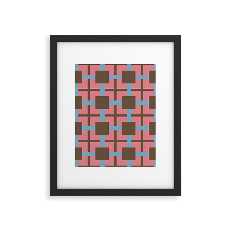 Geometric Warm Revival Block Framed Art Print Gallery Image 6