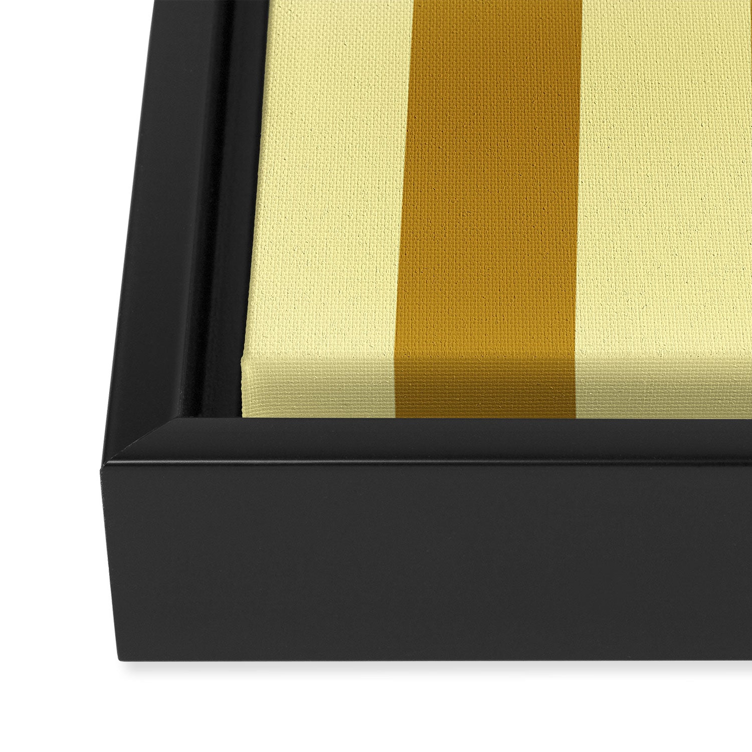 Gold Leaf Mustard and Lemon Sorbet Yellow Framed Canvas Print Gallery Image 3