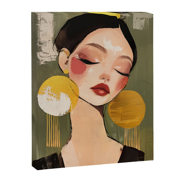 Golden Silence Modern Muse Canvas Print Gallery Image 1