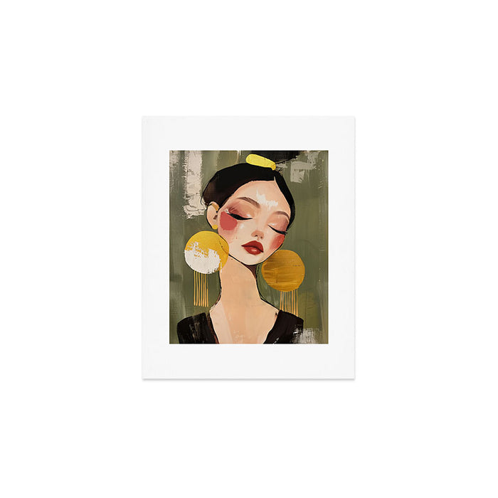 Golden Silence Modern Muse Art Print Gallery Image 1
