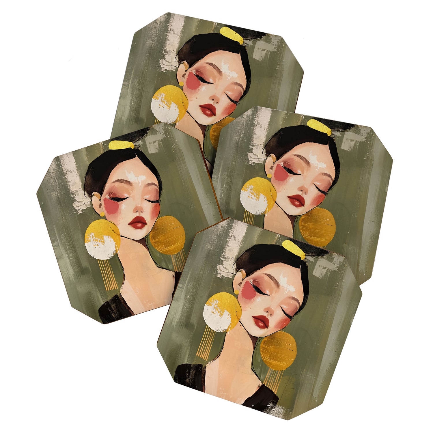 Golden Silence Modern Muse Coaster Gallery Image 1