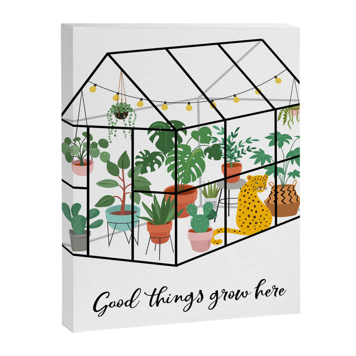 Good Things Grow Here Illustrated Quote Canvas Print Gallery Image 1