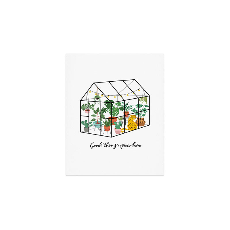Good Things Grow Here Illustrated Quote Art Print Gallery Image 1