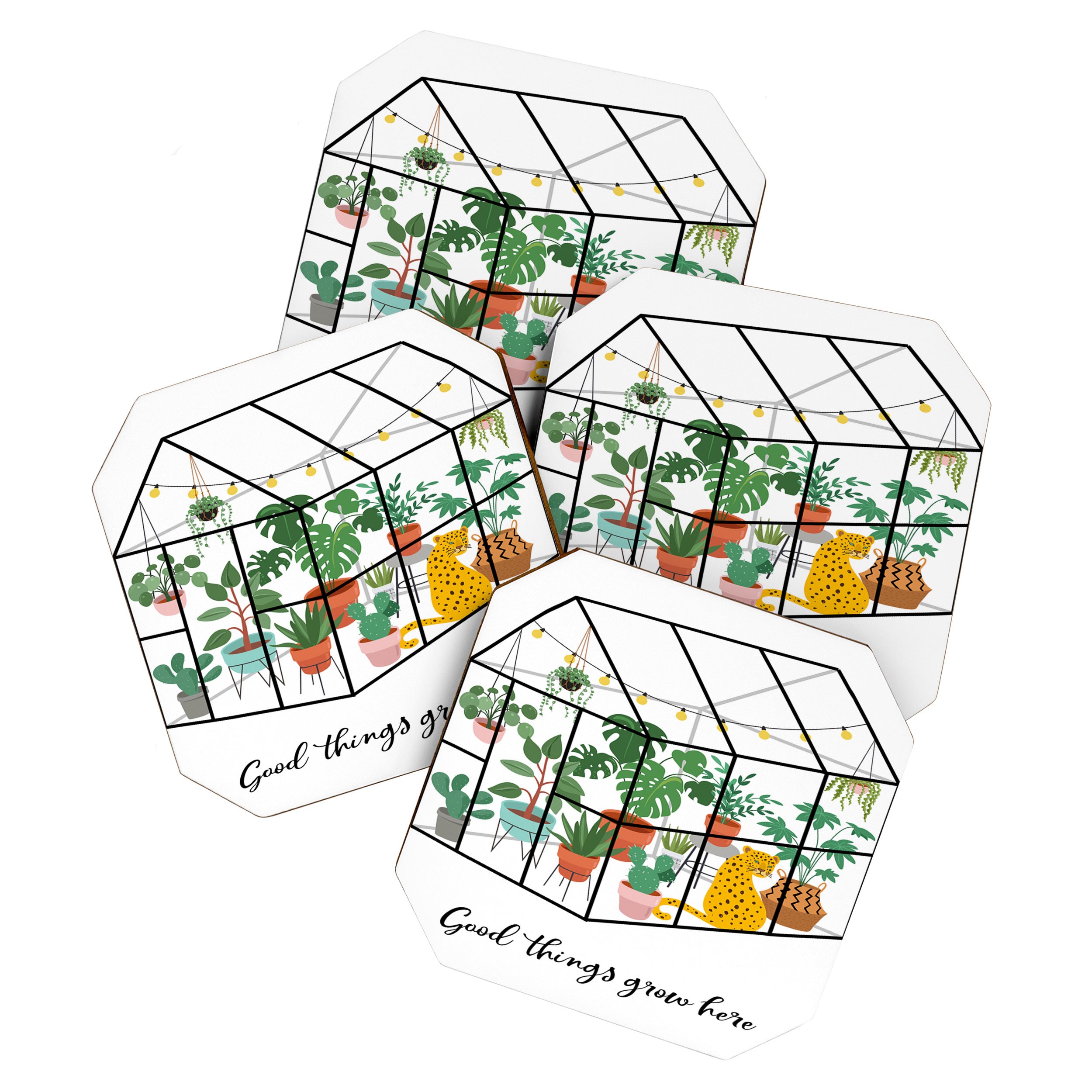 Good Things Grow Here Illustrated Quote Coaster Gallery Image 1