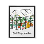 Good Things Grow Here Illustrated Quote Framed Canvas Print Gallery Image 6