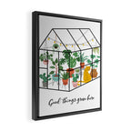 Good Things Grow Here Illustrated Quote Framed Canvas Print Gallery Image 2