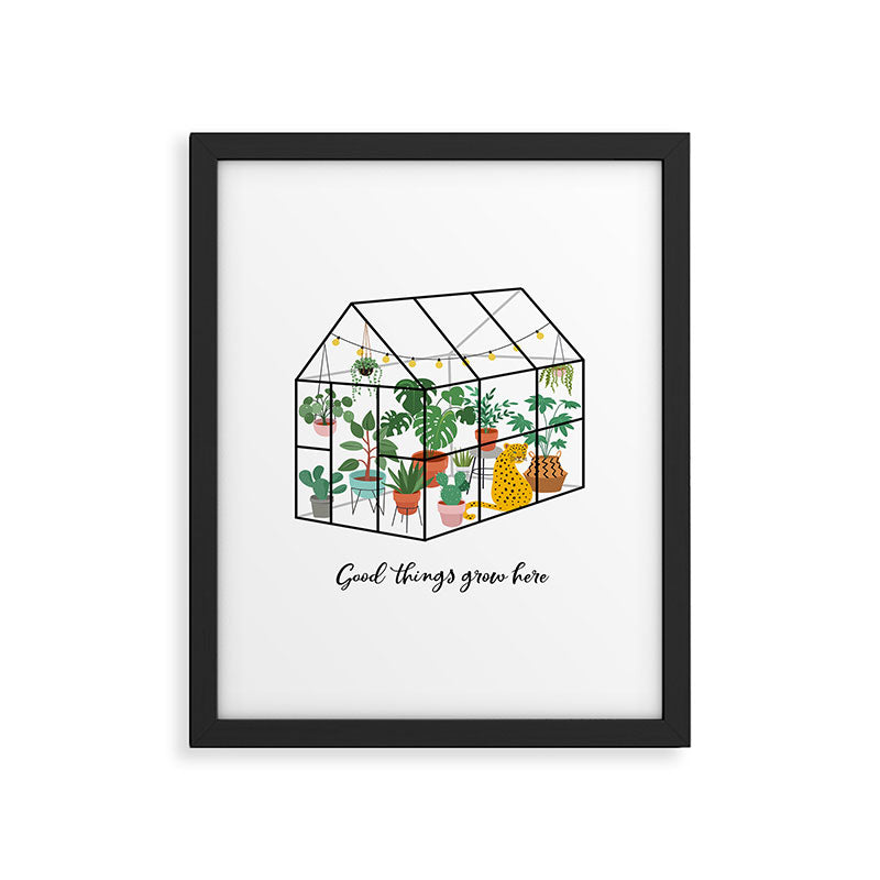 Good Things Grow Here Illustrated Quote Framed Art Print Gallery Image 4