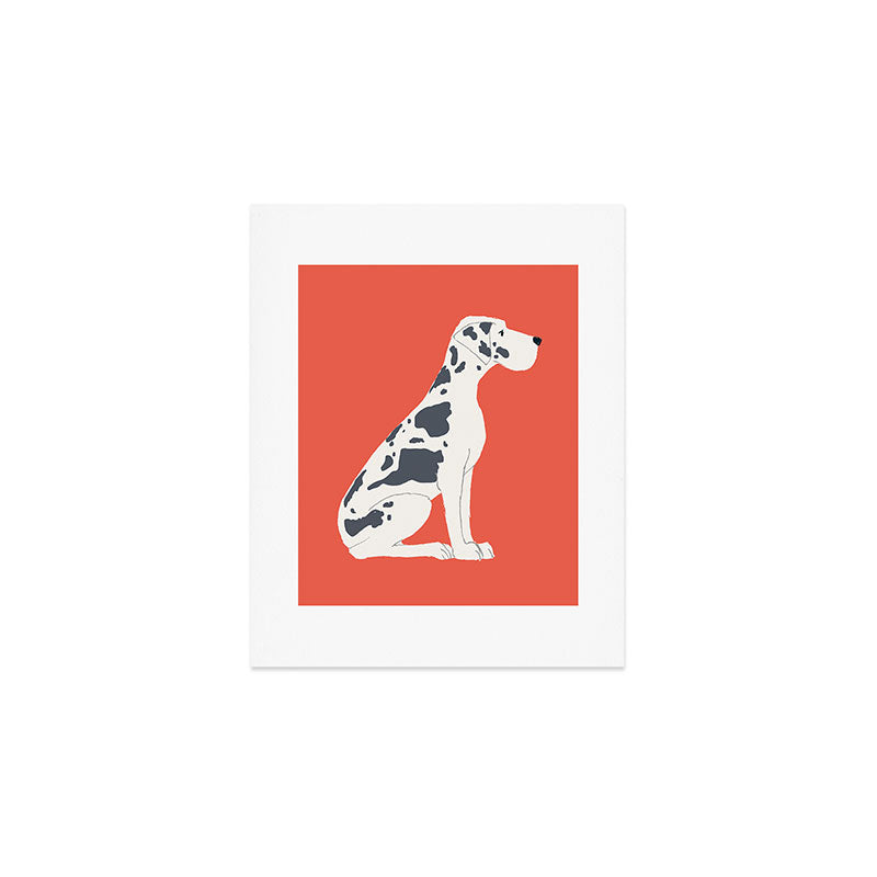 Great Dane Dog Illustration Art Print Gallery Image 1