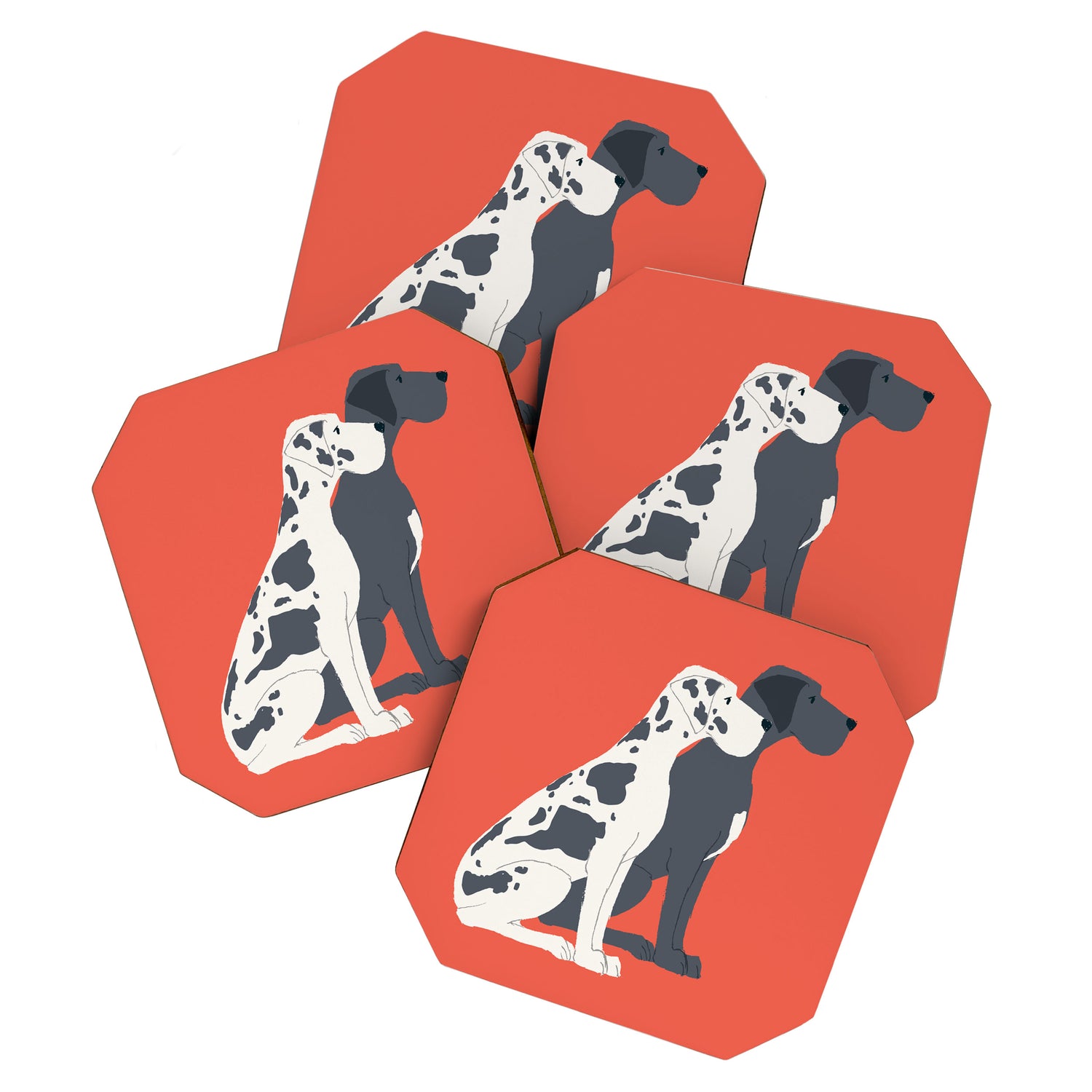 Great Dane Dog Illustration Coaster Gallery Image 1