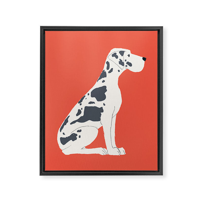 Great Dane Dog Illustration Framed Canvas Print Gallery Image 8