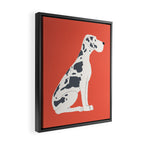Great Dane Dog Illustration Framed Canvas Print Gallery Image 2