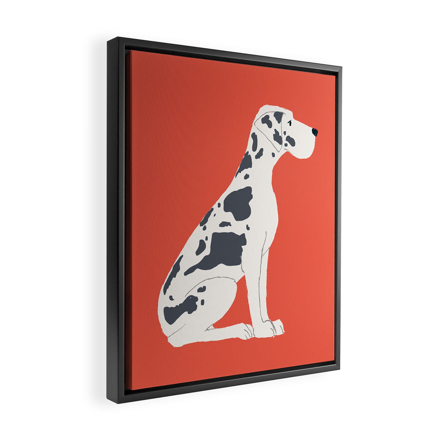 Great Dane Dog Illustration Framed Canvas Print Gallery Image 2