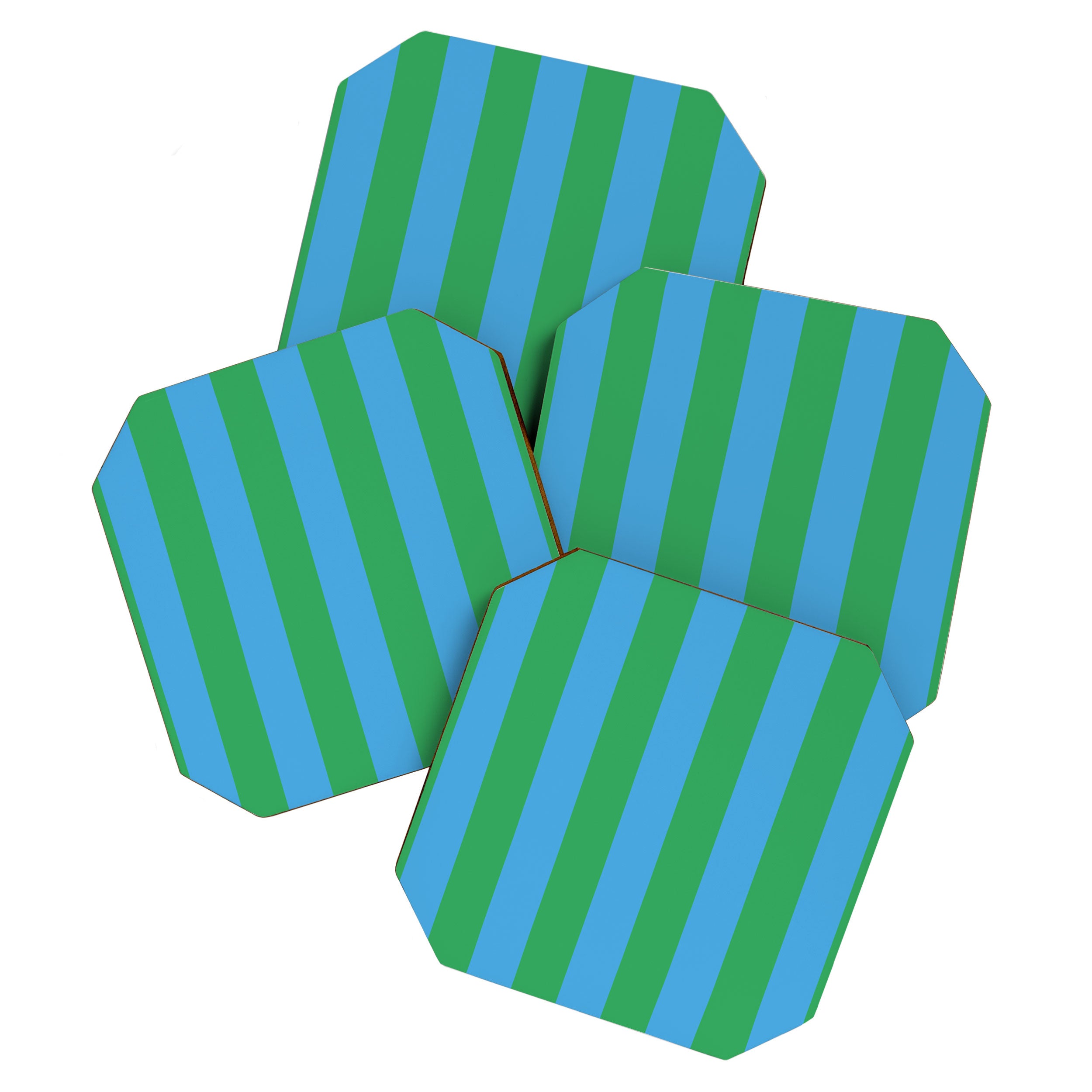 Green Blue Stripe - Joy Of Together Coaster Gallery Image 1