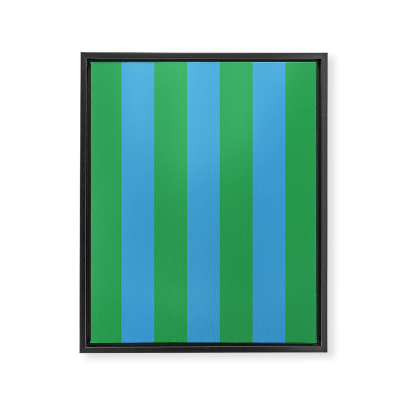 Green Blue Stripe - Joy Of Together Framed Canvas Print Gallery Image 8