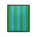 Green Blue Stripe - Joy Of Together Framed Canvas Print Gallery Image 8