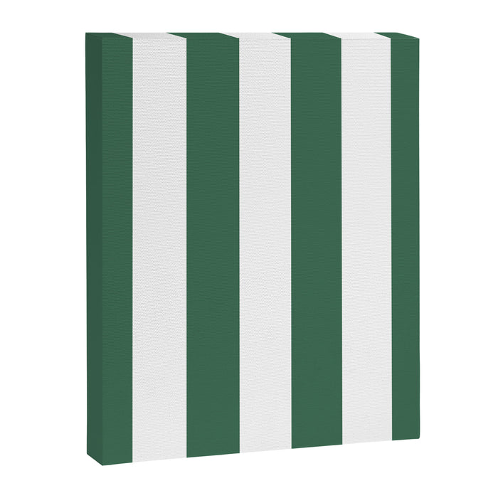 Green White Stripe - By The Seashore Canvas Print Gallery Image 1