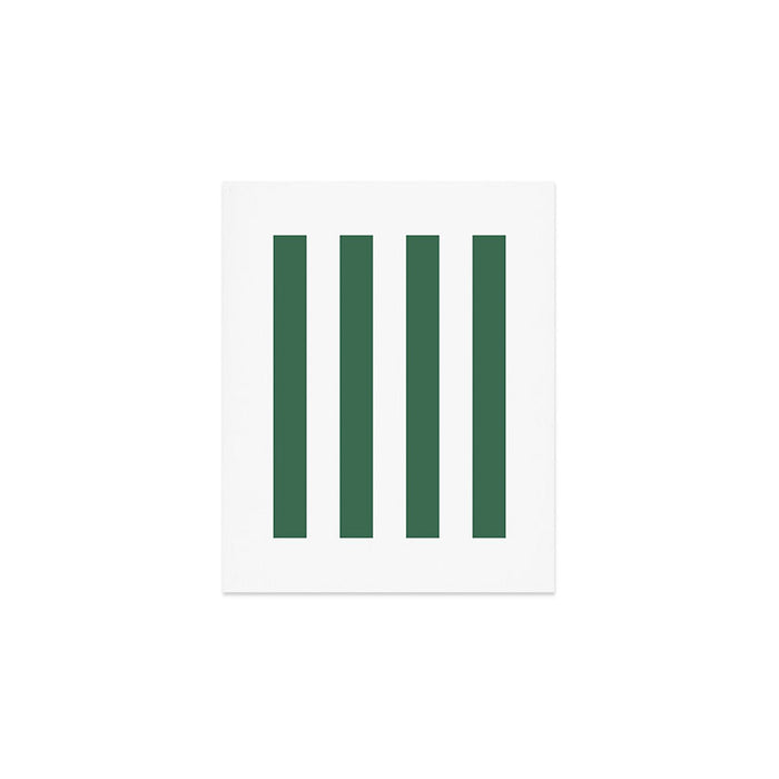 Green White Stripe - By The Seashore Art Print Gallery Image 1