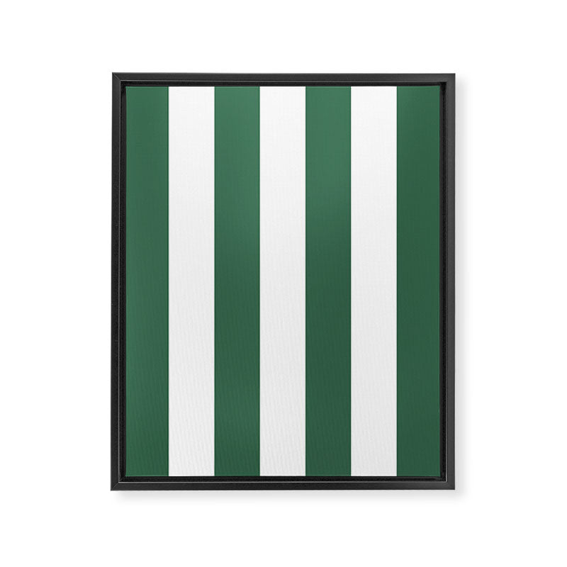 Green White Stripe - By The Seashore Framed Canvas Print Gallery Image 8