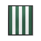 Green White Stripe - By The Seashore Framed Canvas Print Gallery Image 8