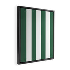 Green White Stripe - By The Seashore Framed Canvas Print Gallery Image 2