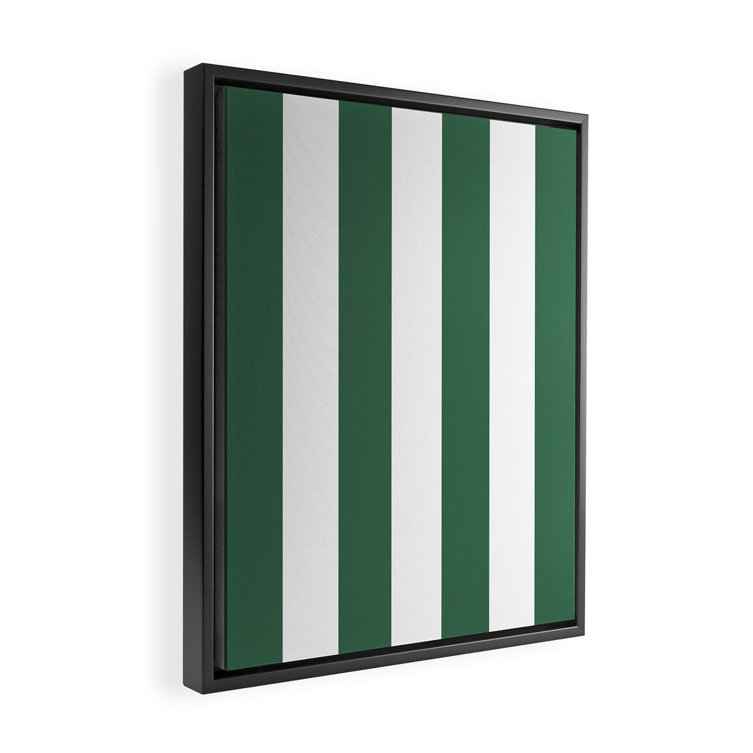 Green White Stripe - By The Seashore Framed Canvas Print Gallery Image 2