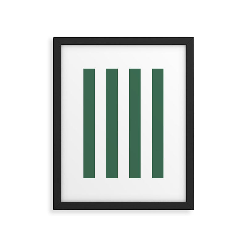 Green White Stripe - By The Seashore Framed Art Print Gallery Image 6