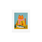 Hungry Cats Fish Feast Art Print Gallery Image 1