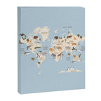 Illustrated Animal World Map Canvas Print Gallery Image 8