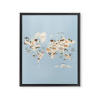 Illustrated Animal World Map Framed Canvas Print Gallery Image 8