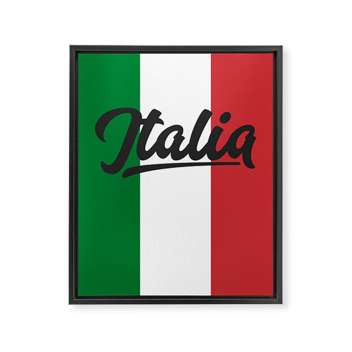 Italian Flag Framed Canvas Print Gallery Image 1