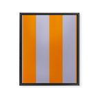 Lilac Clematis and Orange Stripes Framed Canvas Print Gallery Image 8