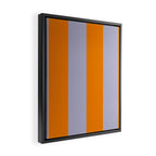 Lilac Clematis and Orange Stripes Framed Canvas Print Gallery Image 2