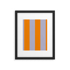 Lilac Clematis and Orange Stripes Framed Art Print Gallery Image 6