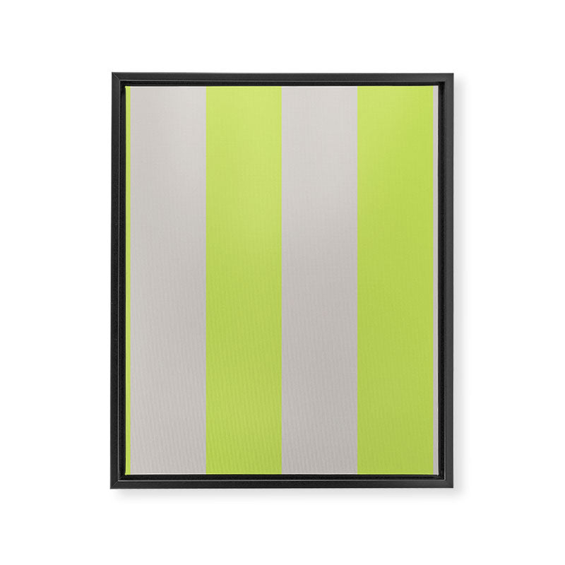 Lime and Chiffon Stripes Framed Canvas Print Gallery Image 8