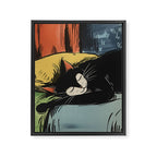 Ludwig The Black Cat  Framed Canvas Print Gallery Image 6
