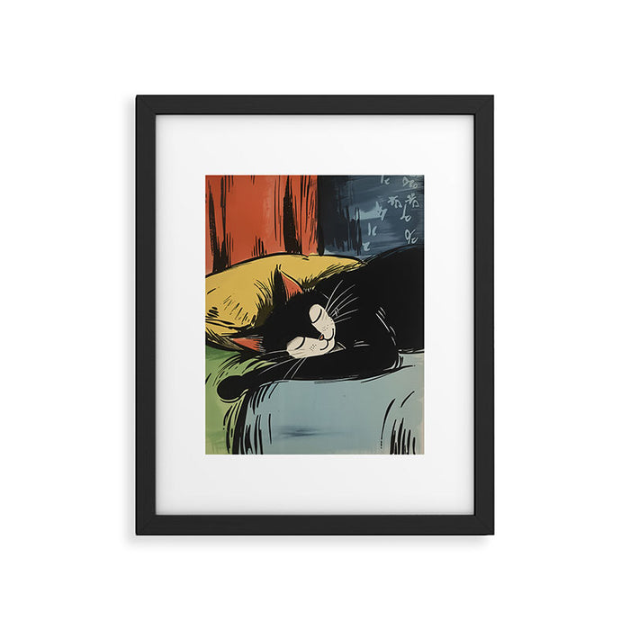 Ludwig The Black Cat  Framed Art Print Gallery Image 1