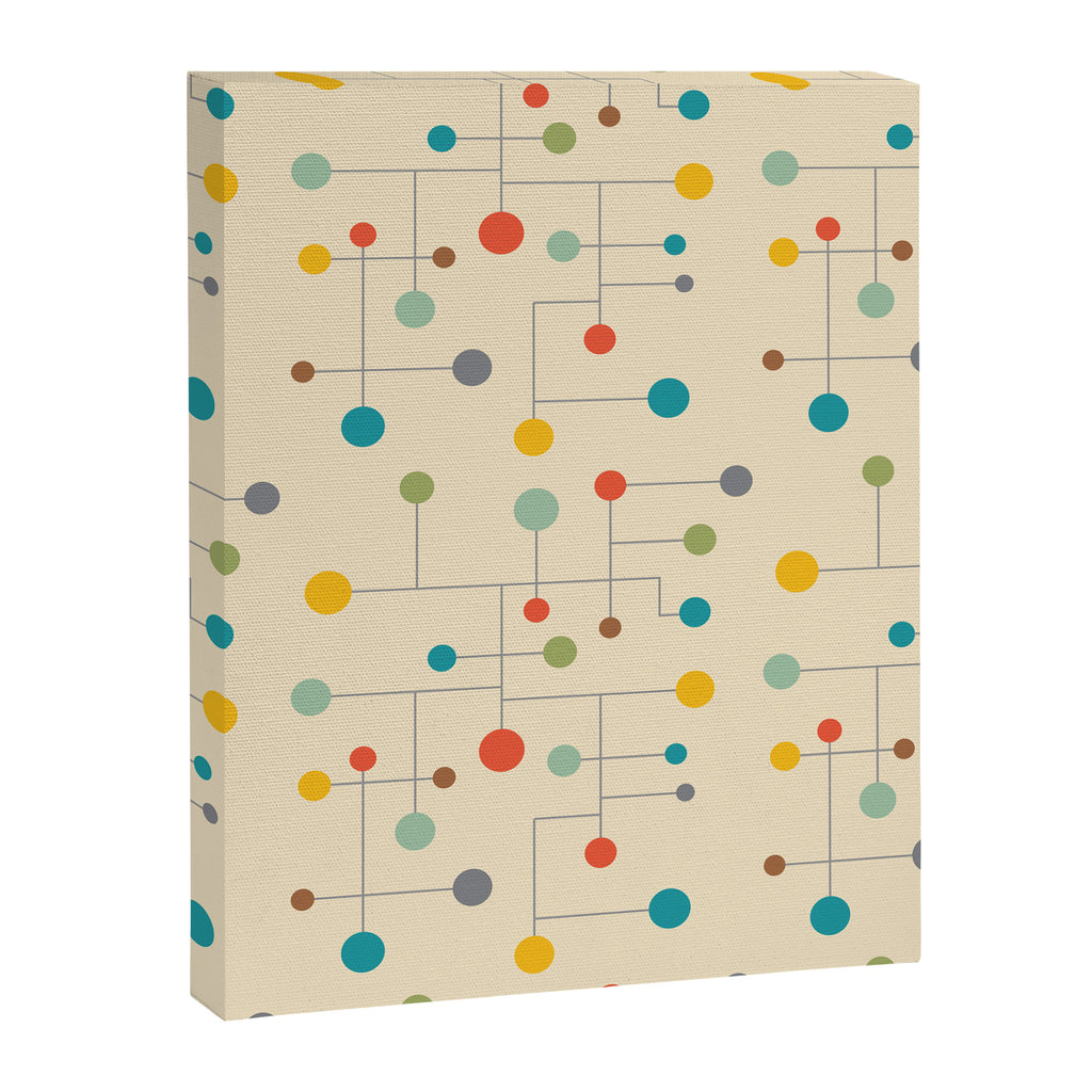 Mid-Century Dots Pattern Canvas Print Gallery Image 8
