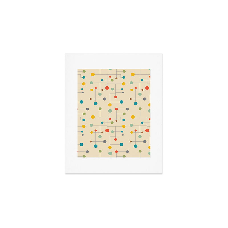 Mid-Century Dots Pattern Art Print Gallery Image 1