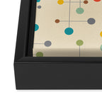 Mid-Century Dots Pattern Framed Canvas Print Gallery Image 3