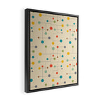 Mid-Century Dots Pattern Framed Canvas Print Gallery Image 2