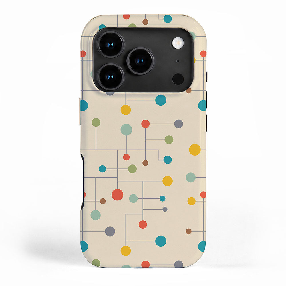 Mid-Century Dots Pattern iPhone Case Gallery Image 1