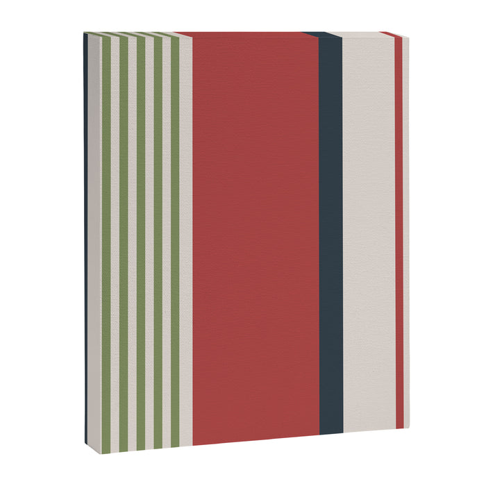 Modern Christmas Stripes 2025 Canvas Print Gallery Image 1