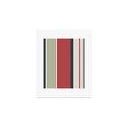 Modern Christmas Stripes 2025 Art Print Gallery Image 1