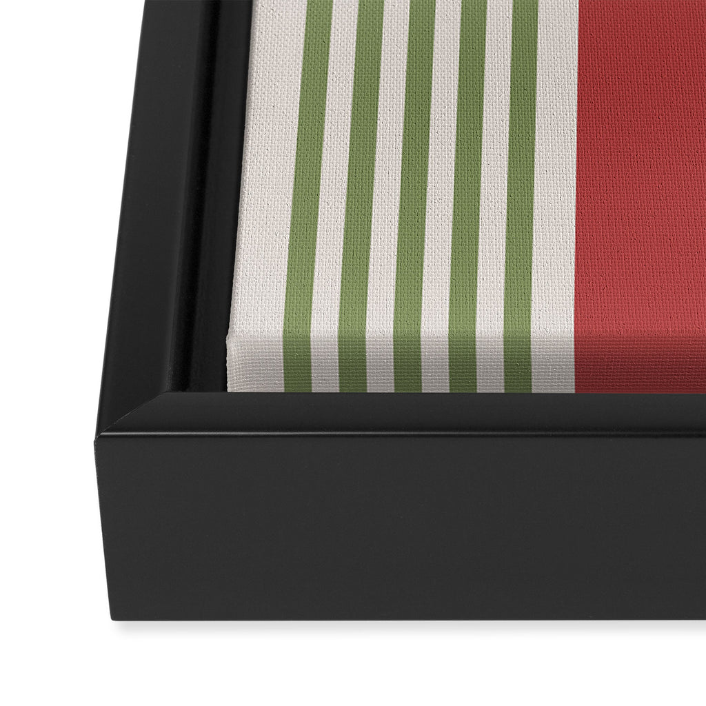 Modern Christmas Stripes 2025 Framed Canvas Print Gallery Image 3