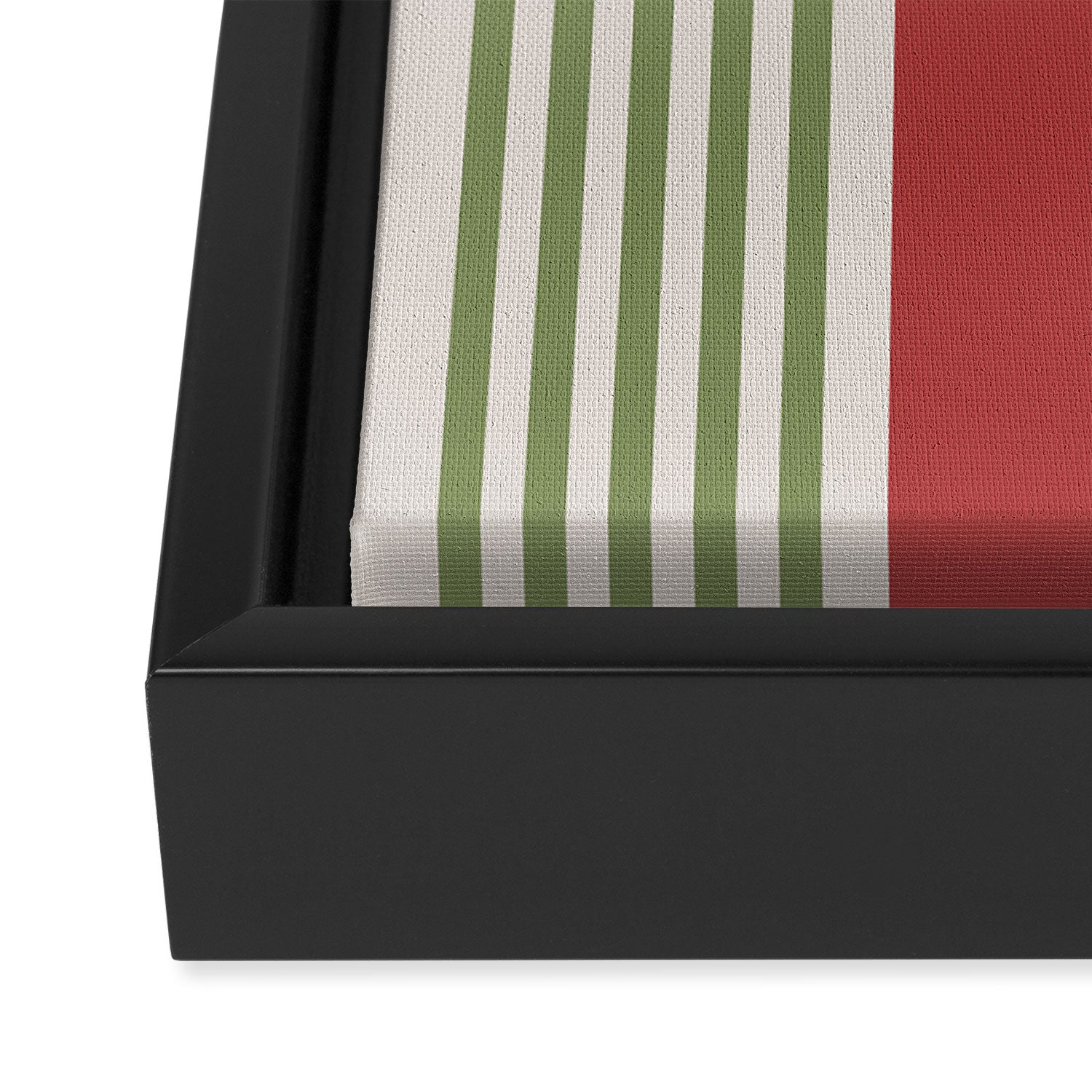 Modern Christmas Stripes 2025 Framed Canvas Print Gallery Image 3