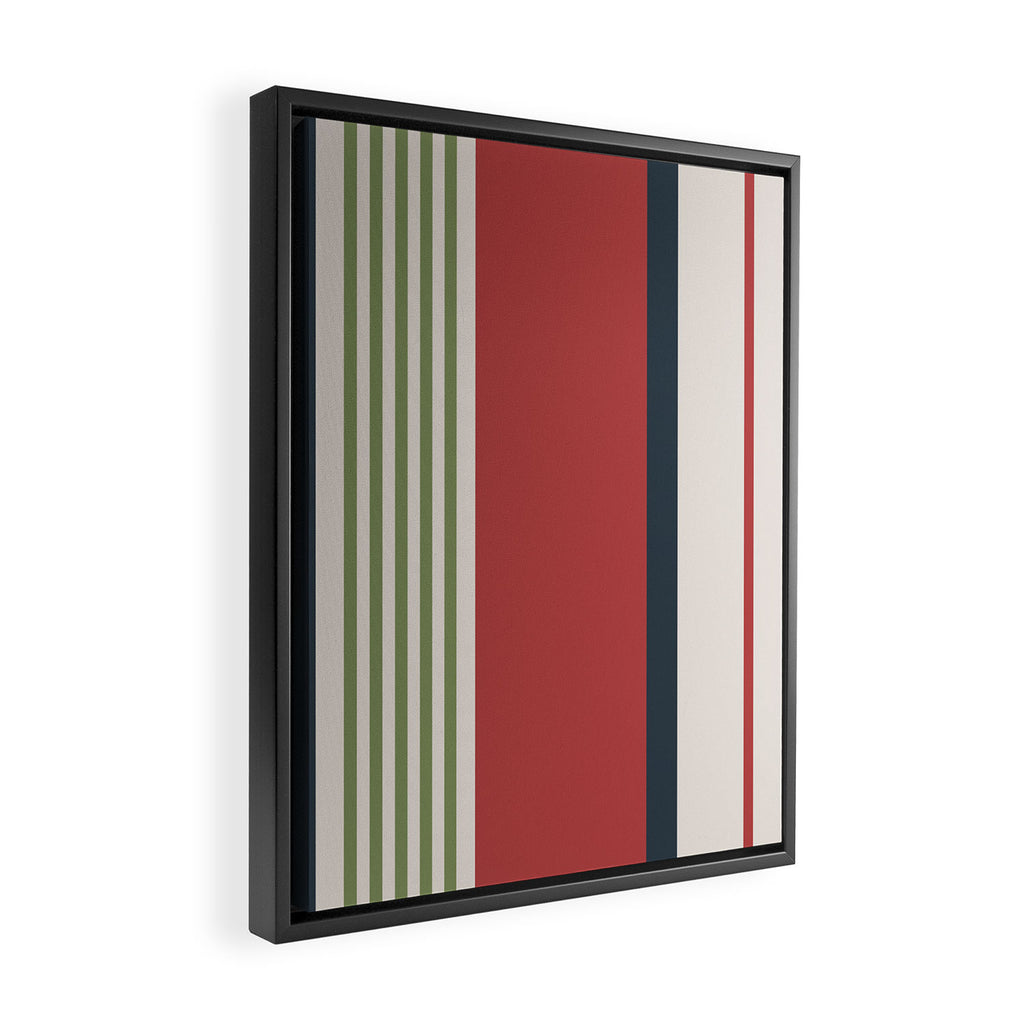 Modern Christmas Stripes 2025 Framed Canvas Print Gallery Image 2