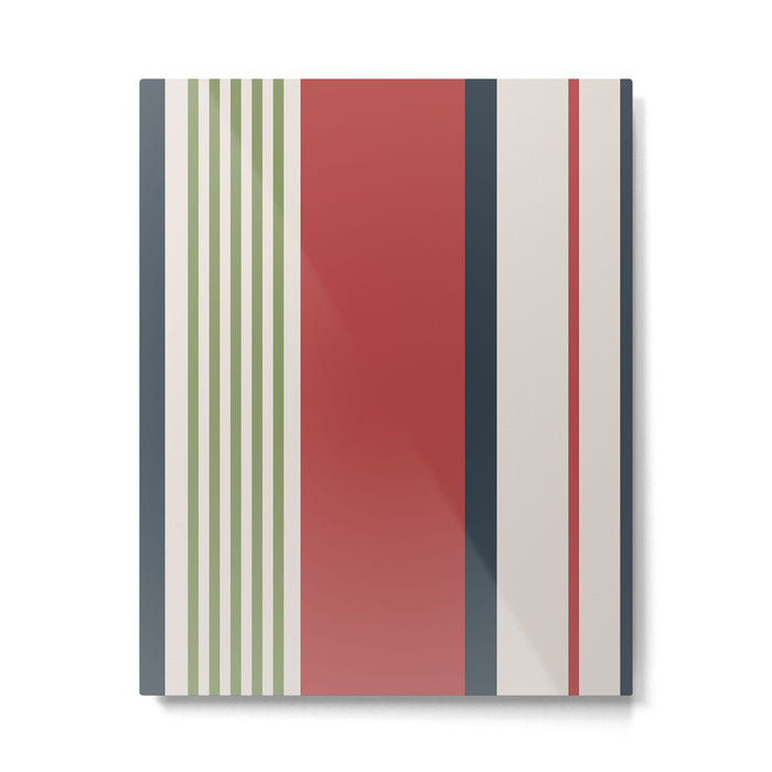 Modern Christmas Stripes 2025 Metal Print Gallery Image 1
