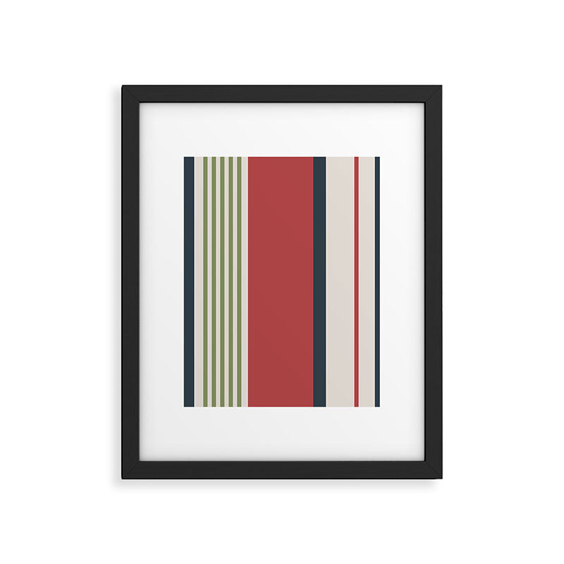 Modern Christmas Stripes 2025 Framed Art Print Gallery Image 6