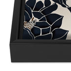 Modern Navy Floral Elegance Framed Canvas Print Gallery Image 3